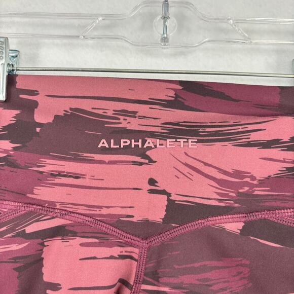 Alphalete Surface Power Ankle Legging Yoga Pant Burgundy Crossover Waist Size XS - Picture 6 of 9